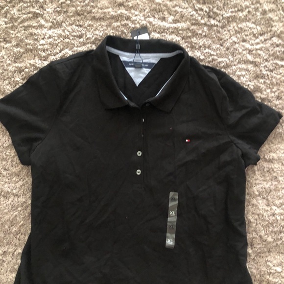 Tommy Hilfiger NWT black polo top - Picture 3 of 4